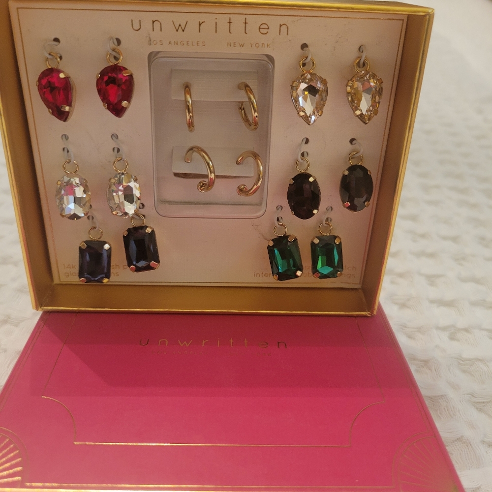 Unwritten Gold and Jewel-Toned Earring Collection